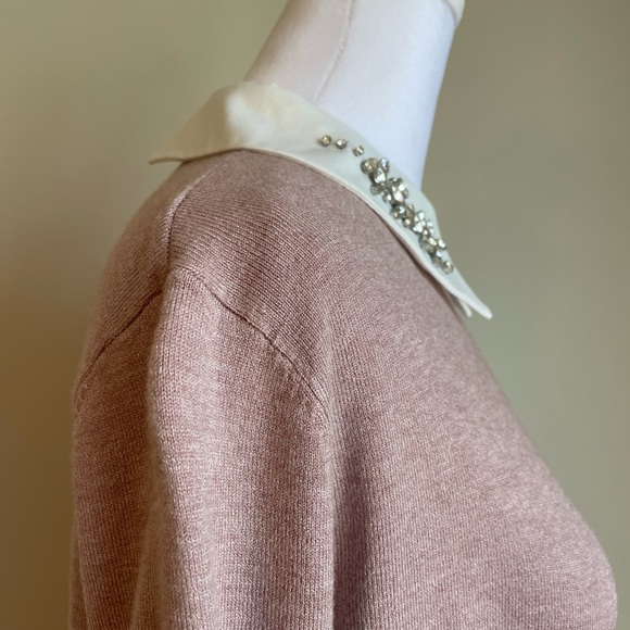 Vila Milano Sweater With Rhinestones Collar - Picture 6 of 8